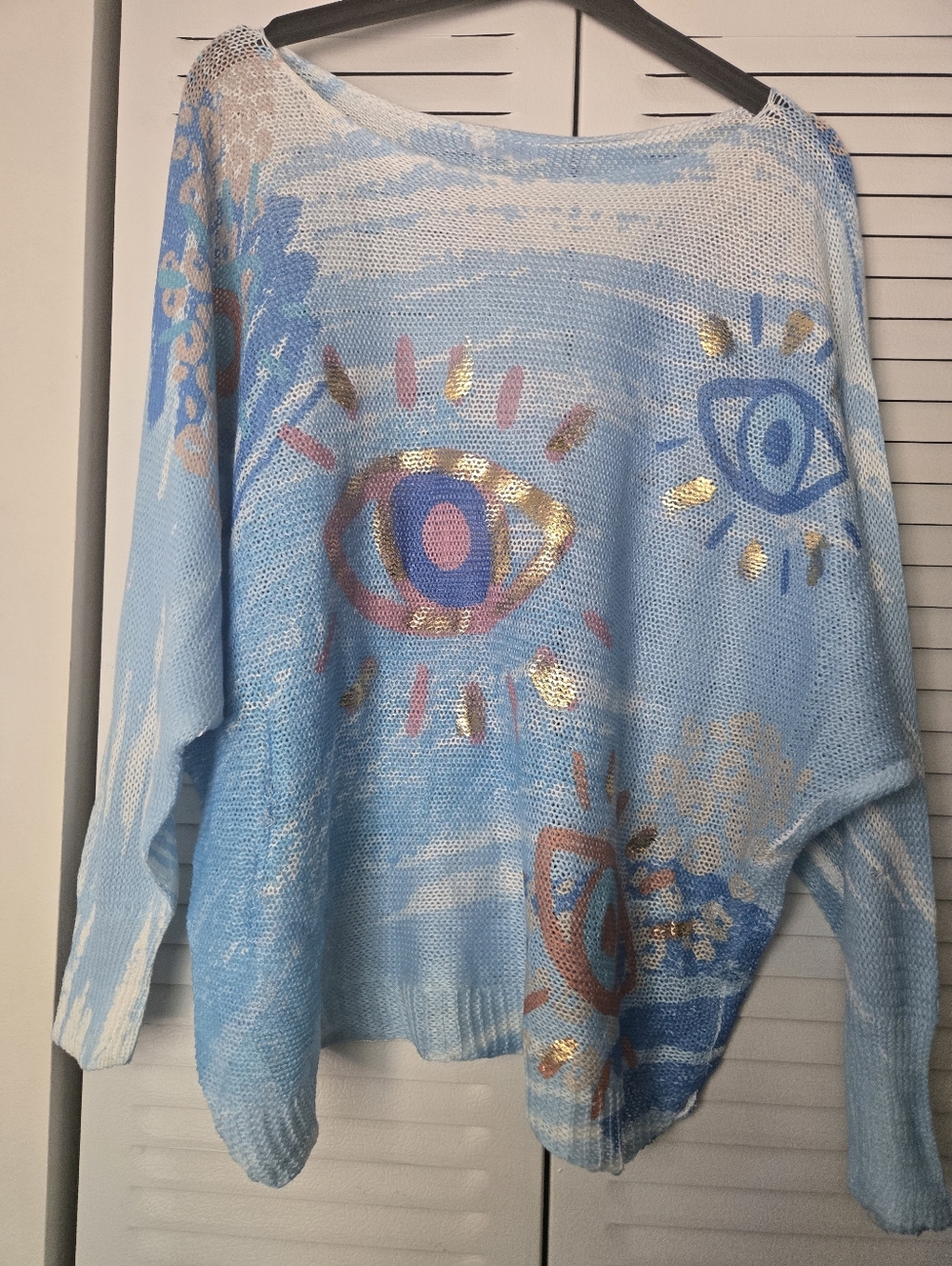 Lightweight Blue Knit Sweater M/L